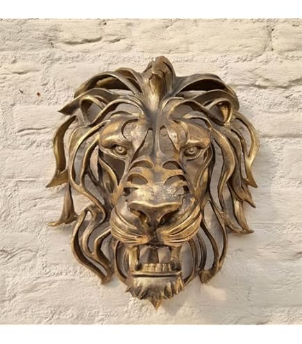 Amazon.co.jp: ZGSYH 大型ライオンヘッド壁装飾、新しい手作りライオン